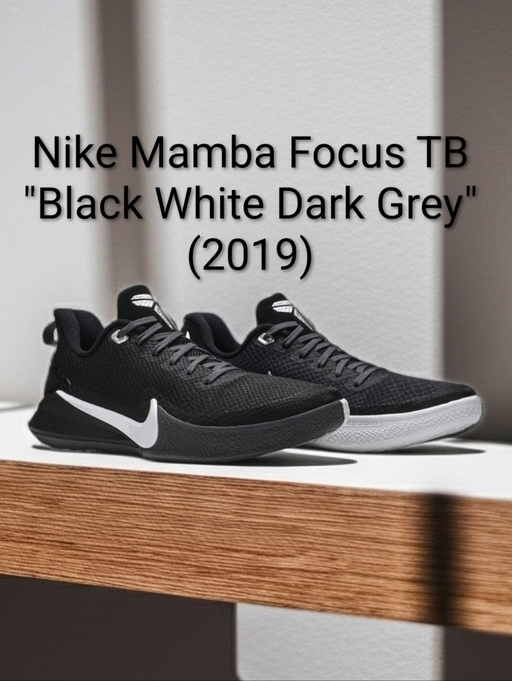 Nike Mamba Focus TB "Black White Dark Grey" (2019) M8/W9.5 EUC
